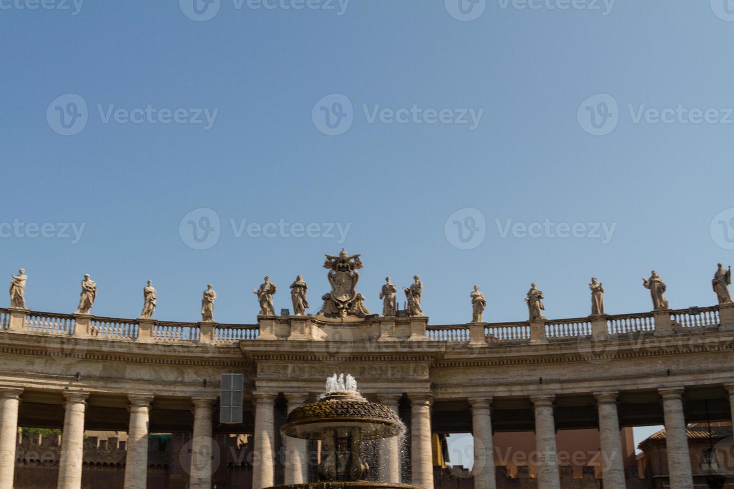 Buildings in Vatican, the Holy See within Rome, Italy. Part of Saint Peter's Basilica. photo