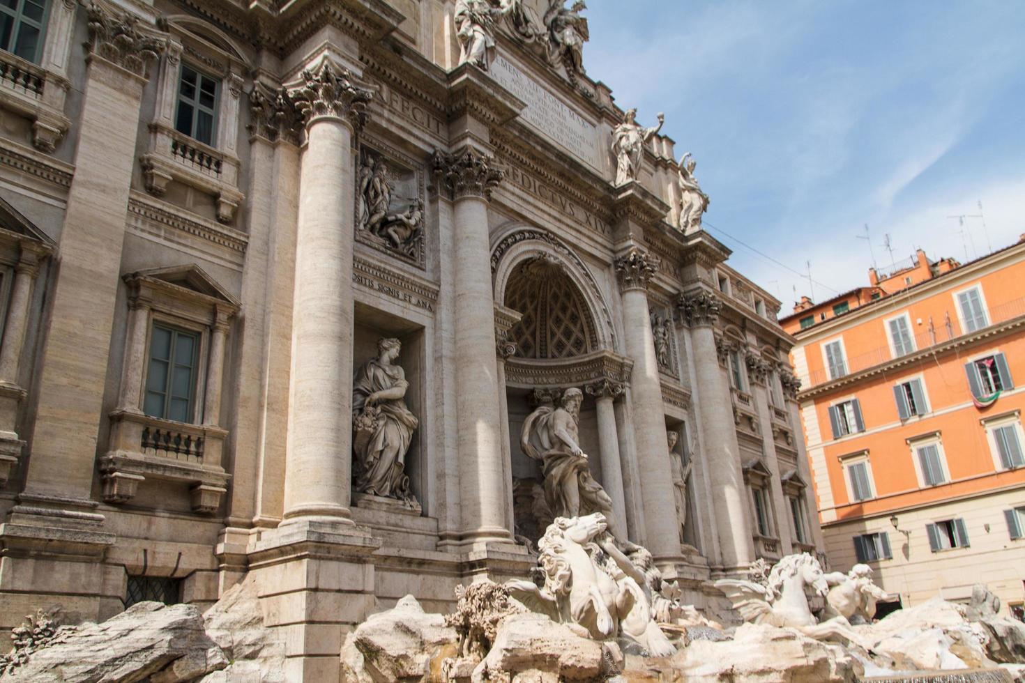 Rome, Italy, 2022 - Fountain di Trevi - most famous Rome's fountains in the world. Italy. photo