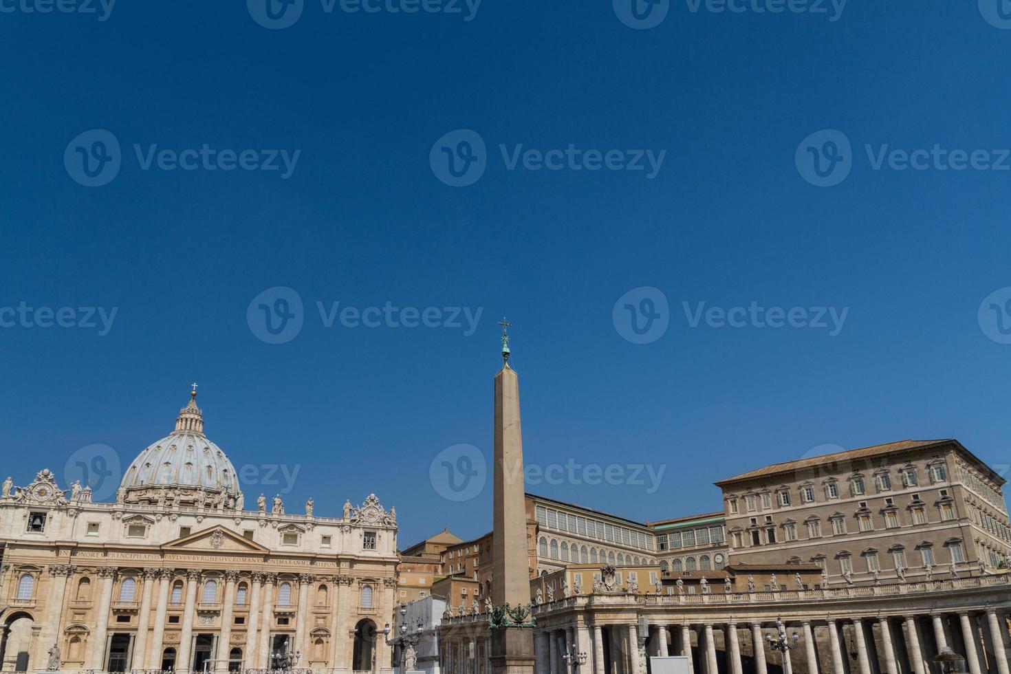 Buildings in Vatican, the Holy See within Rome, Italy. Part of Saint Peter's Basilica. photo