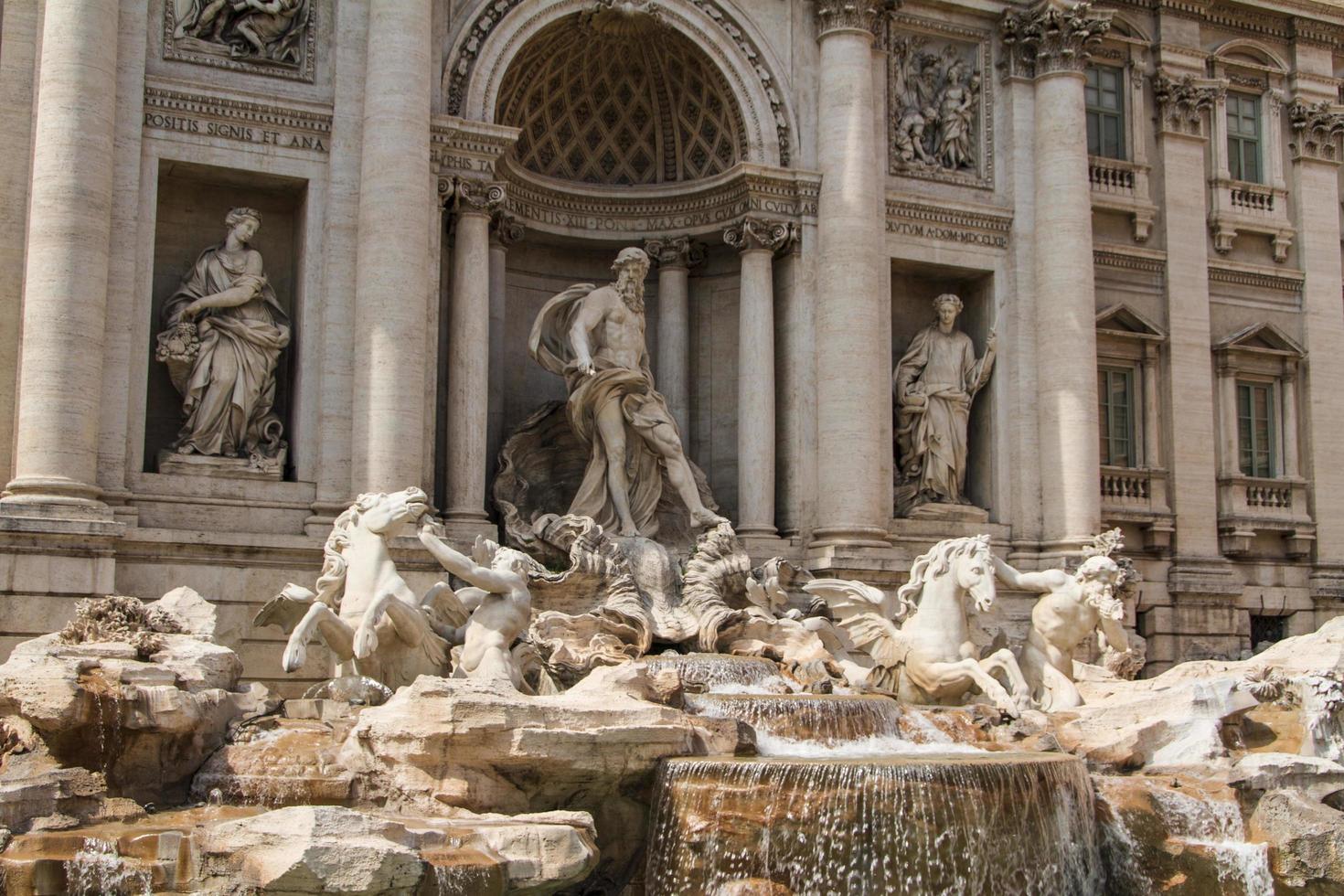 Rome, Italy, 2022 - Fountain di Trevi - most famous Rome's fountains in the world. Italy. photo