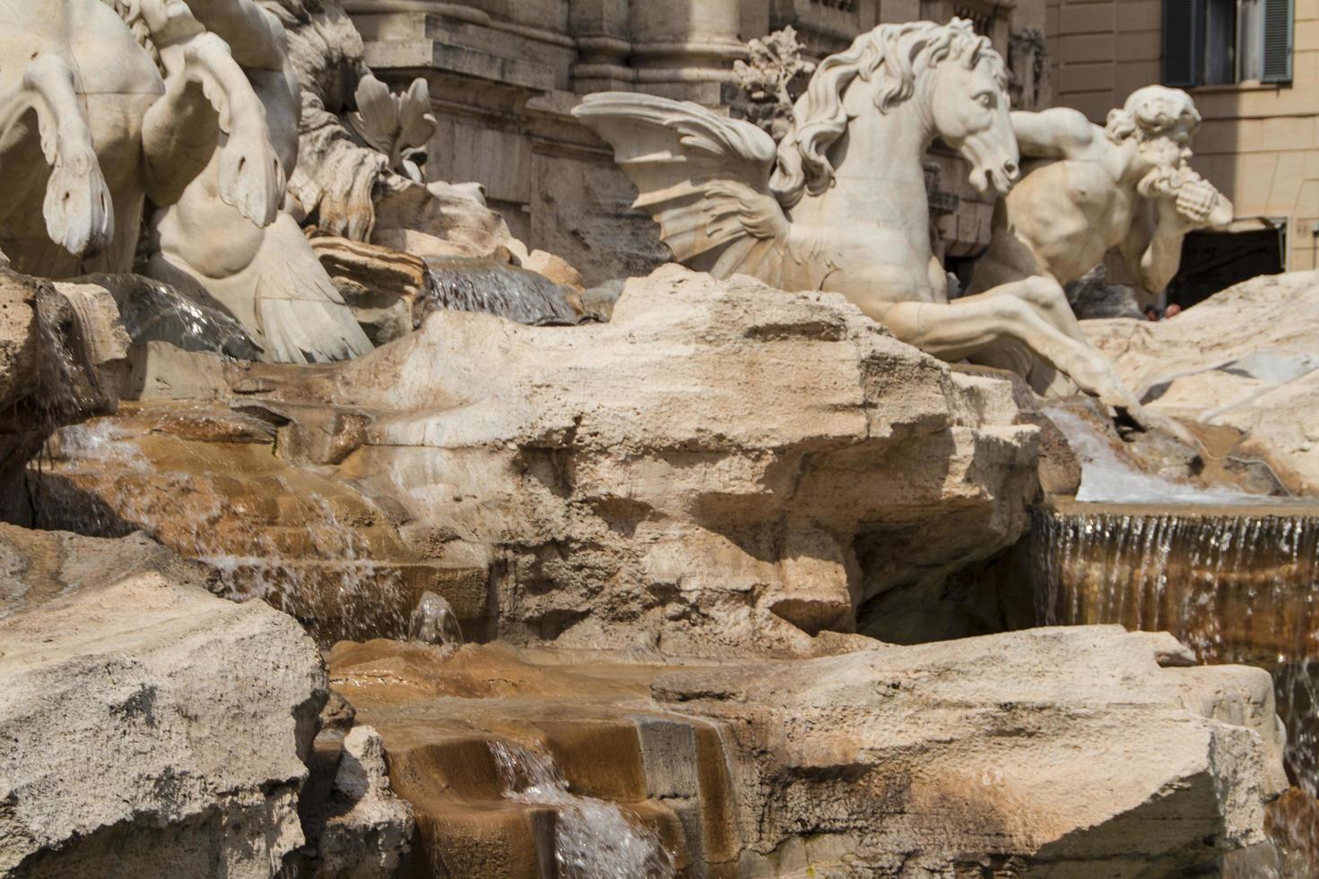 Rome, Italy, 2022 - Fountain di Trevi - most famous Rome's fountains in the world. Italy. photo