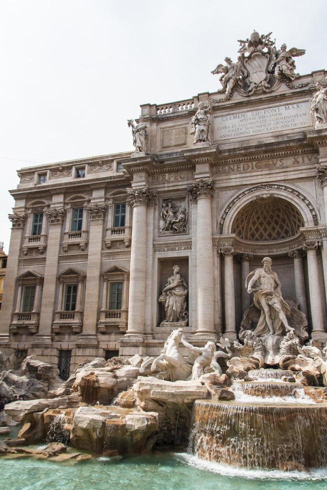 Rome, Italy, 2022 - Fountain di Trevi - most famous Rome's fountains in the world. Italy. photo