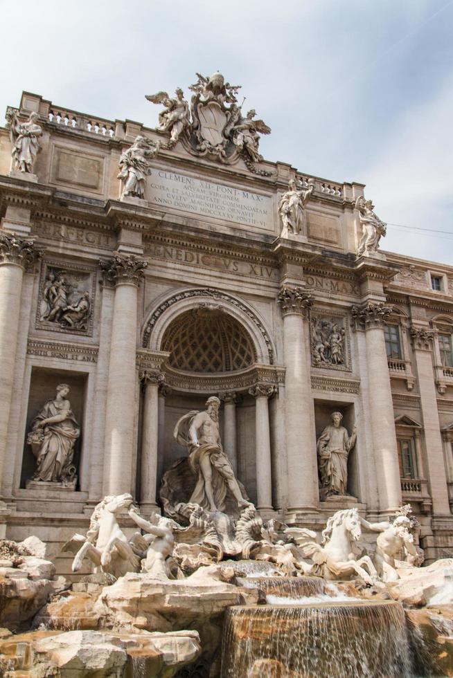 Rome, Italy, 2022 - Fountain di Trevi - most famous Rome's fountains in the world. Italy. photo