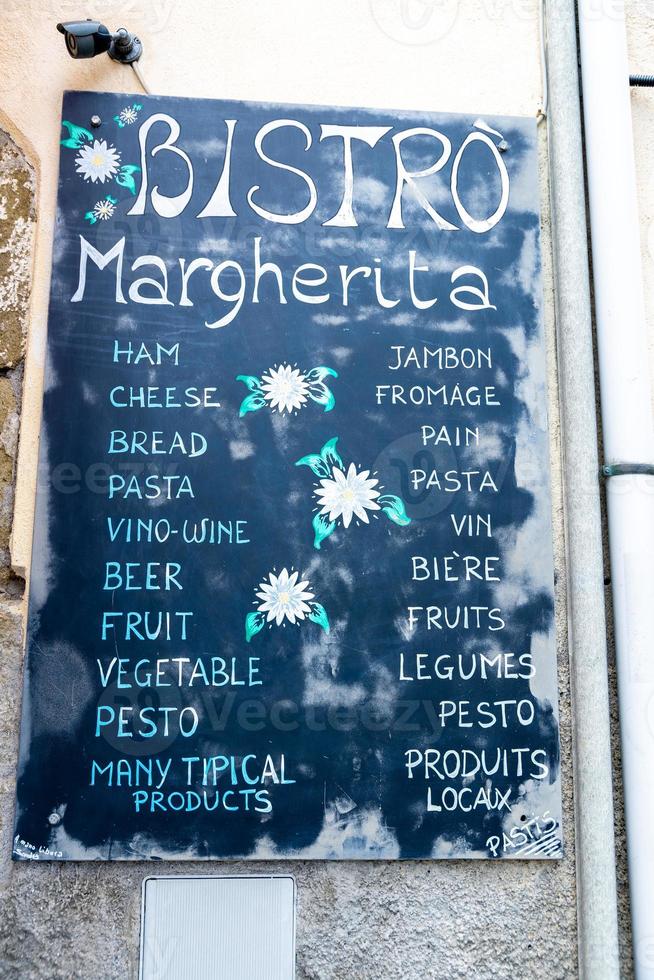 Black board with offer from a bistro photo