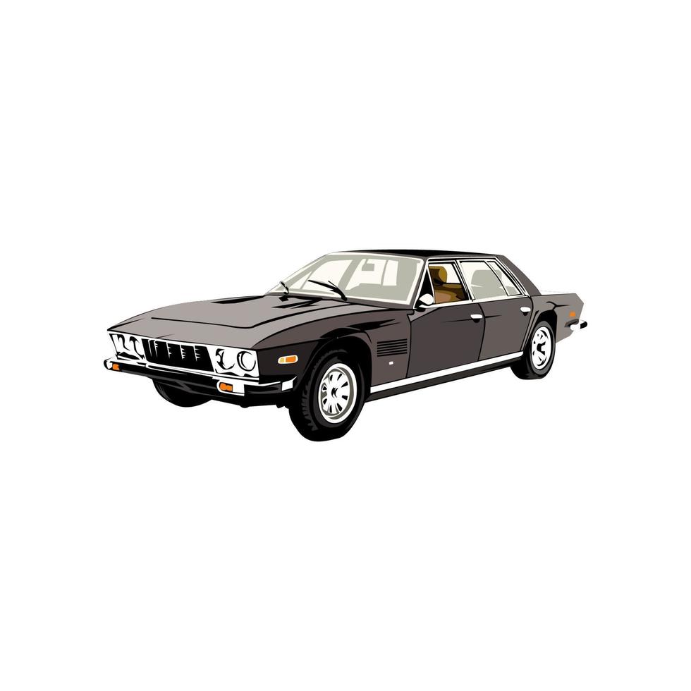 Car Retro illustration vector