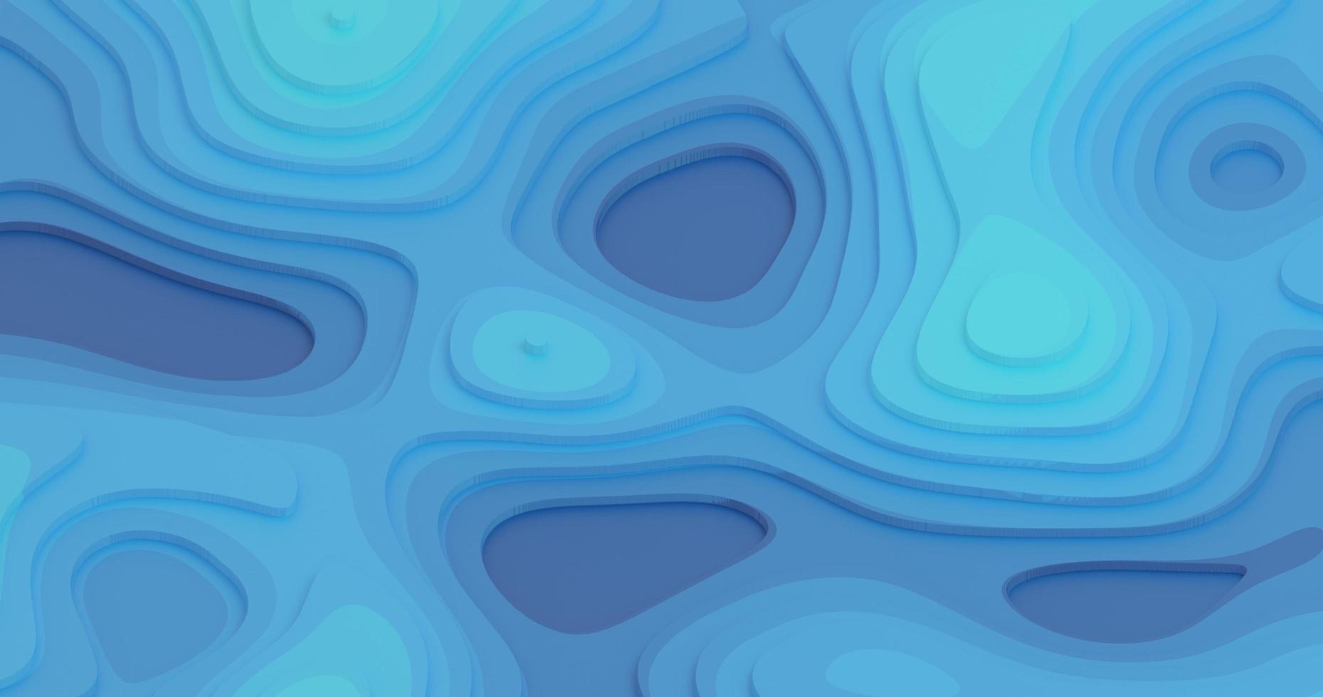 Abstract background using wave pattern which has 3d effect with blue gradient color, 3D rendering and 4K size photo