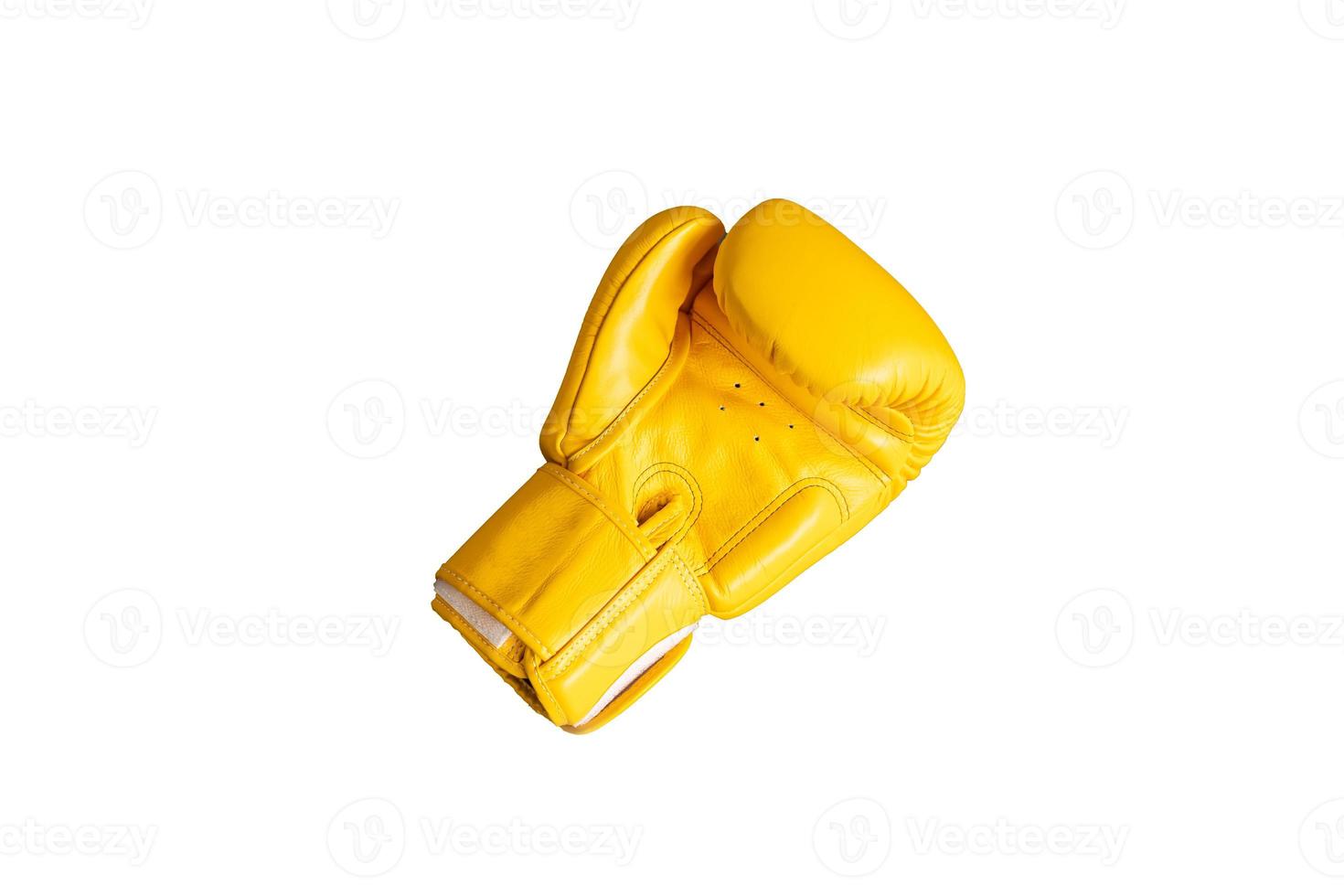 yellow boxing gloves isolated background. photo
