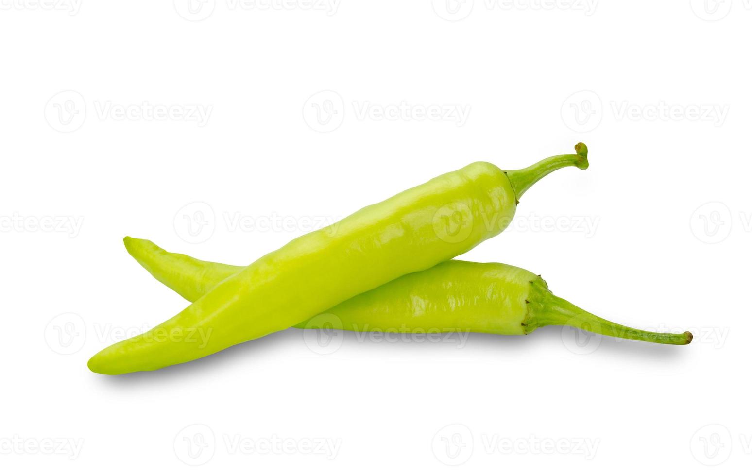 green pepper on a white background photo