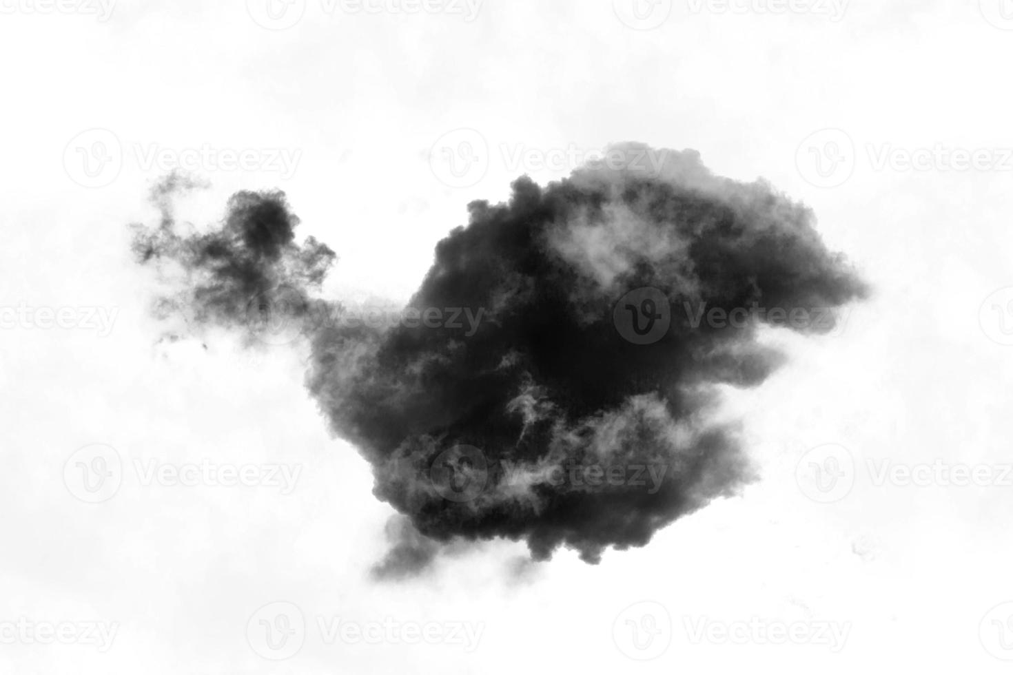 Textured Smoke,Abstract black,isolated on white background photo