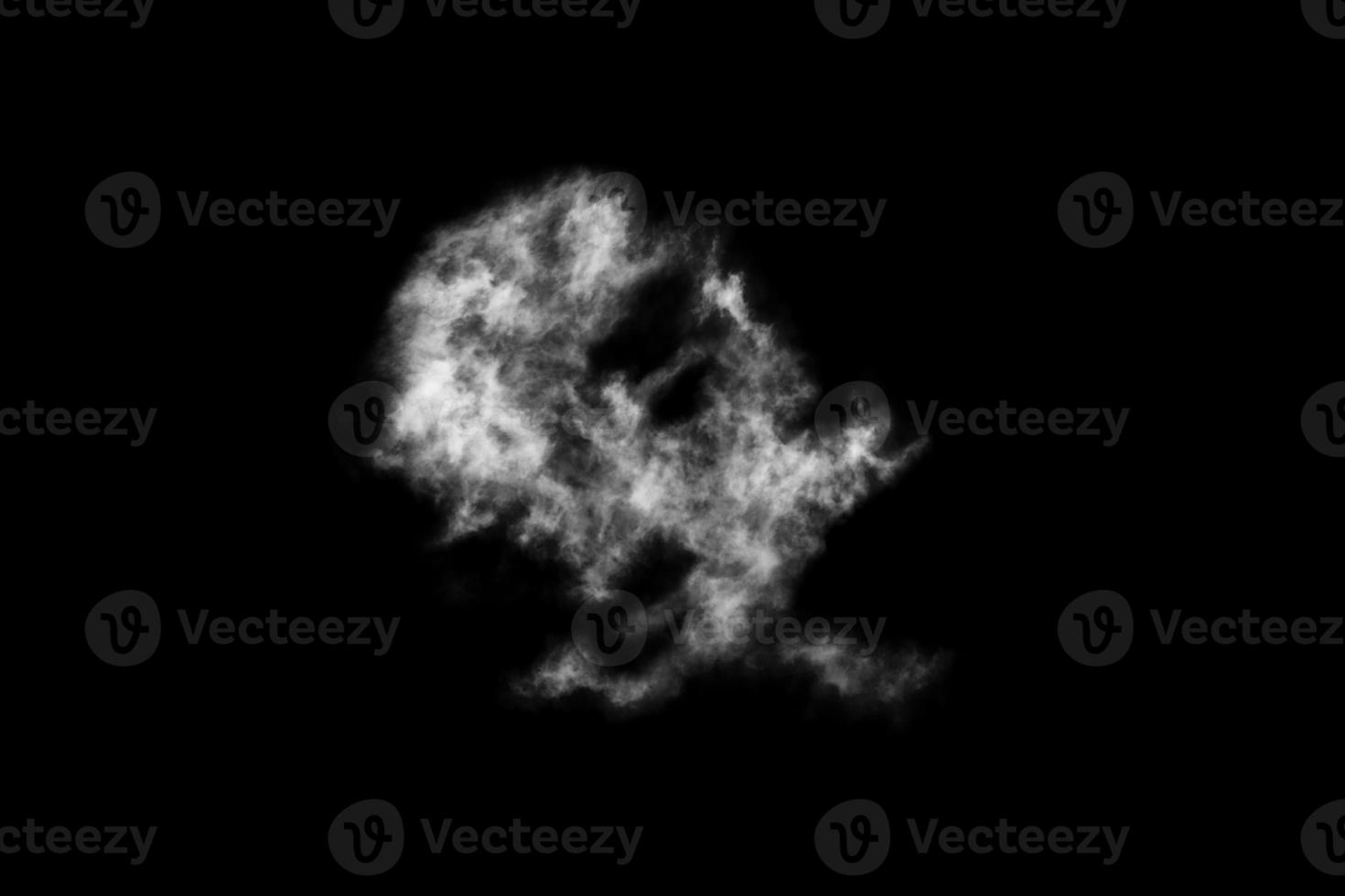 Textured cloud,Abstract black,isolated on black background photo