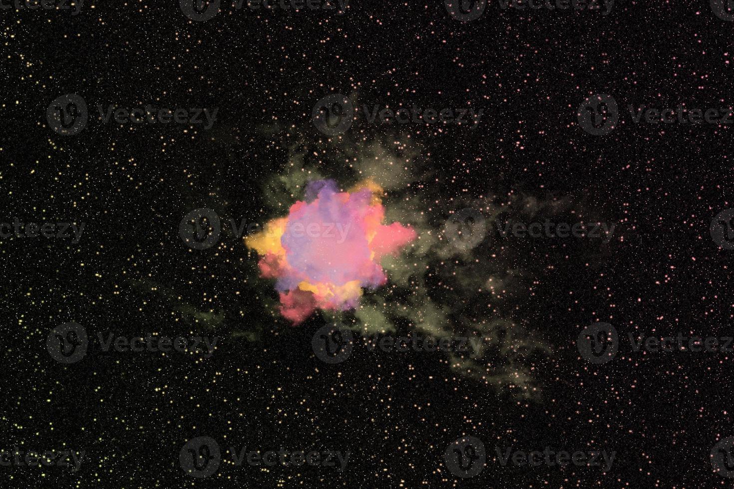 Explosion in galaxy abstract background. photo