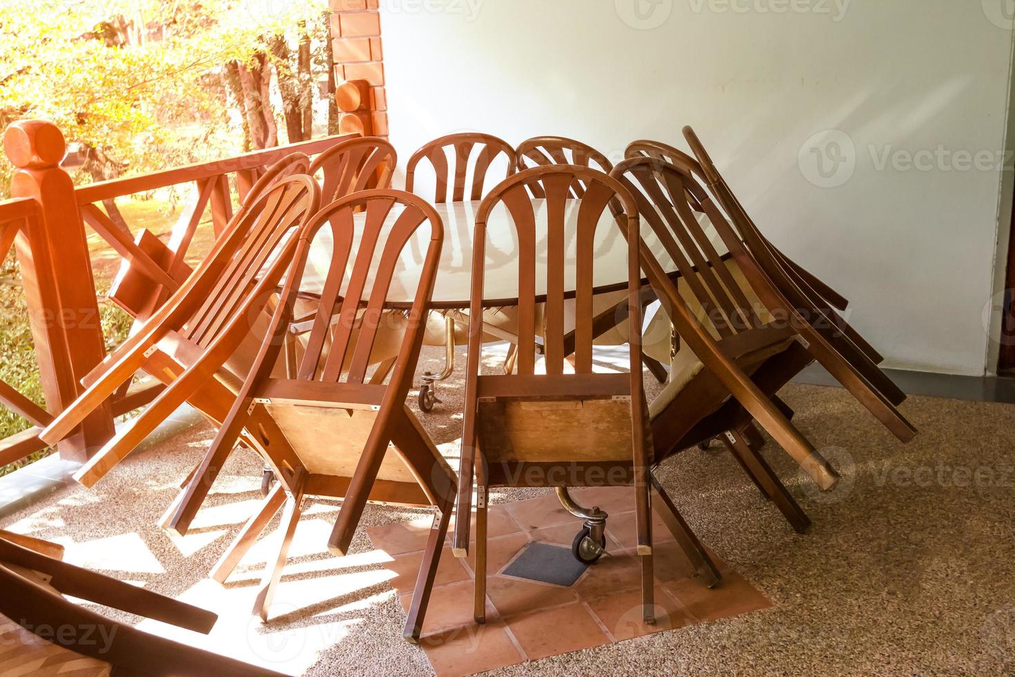 dining table set with chairs modern style photo