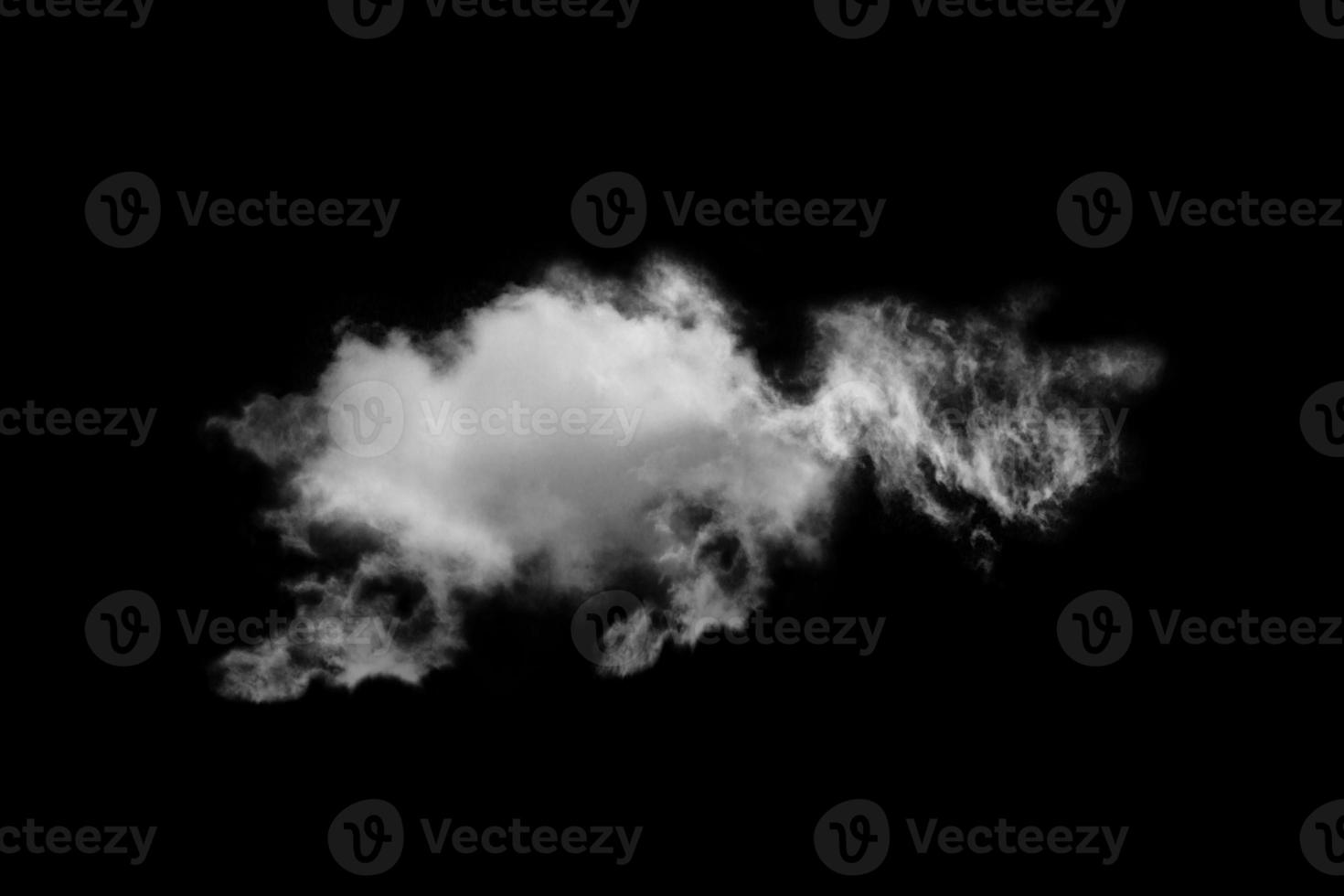 Textured cloud,Abstract black,isolated on black background photo