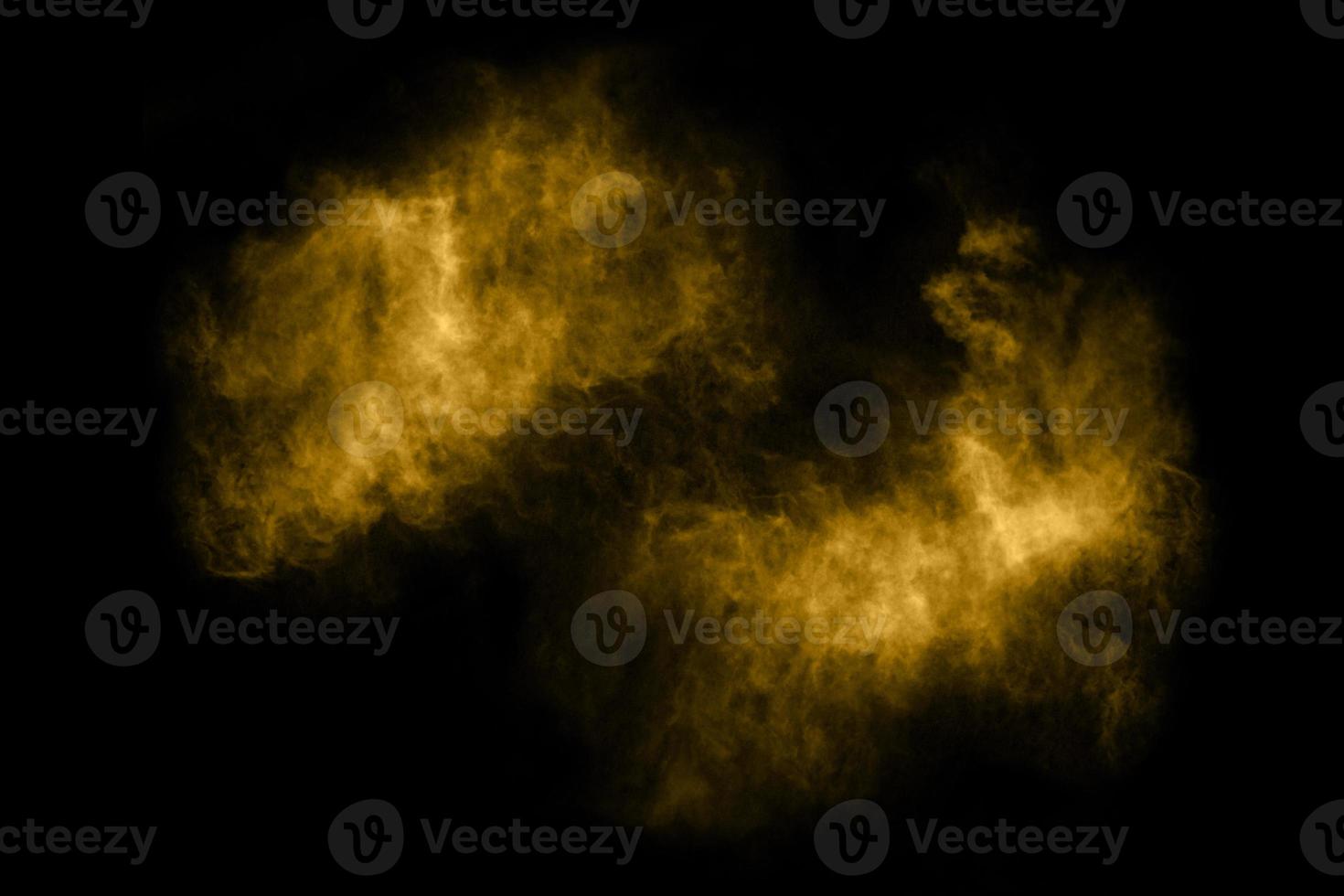 Textured cloud,Abstract golden,isolated on black background photo