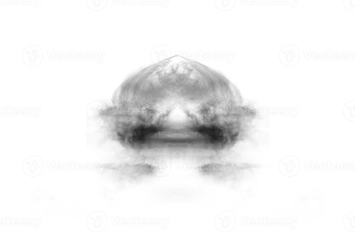 Textured Smoke,Abstract black,isolated on white background photo