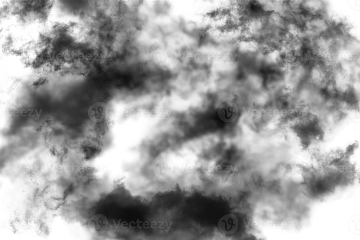 Textured Smoke,Abstract black,isolated on white background photo