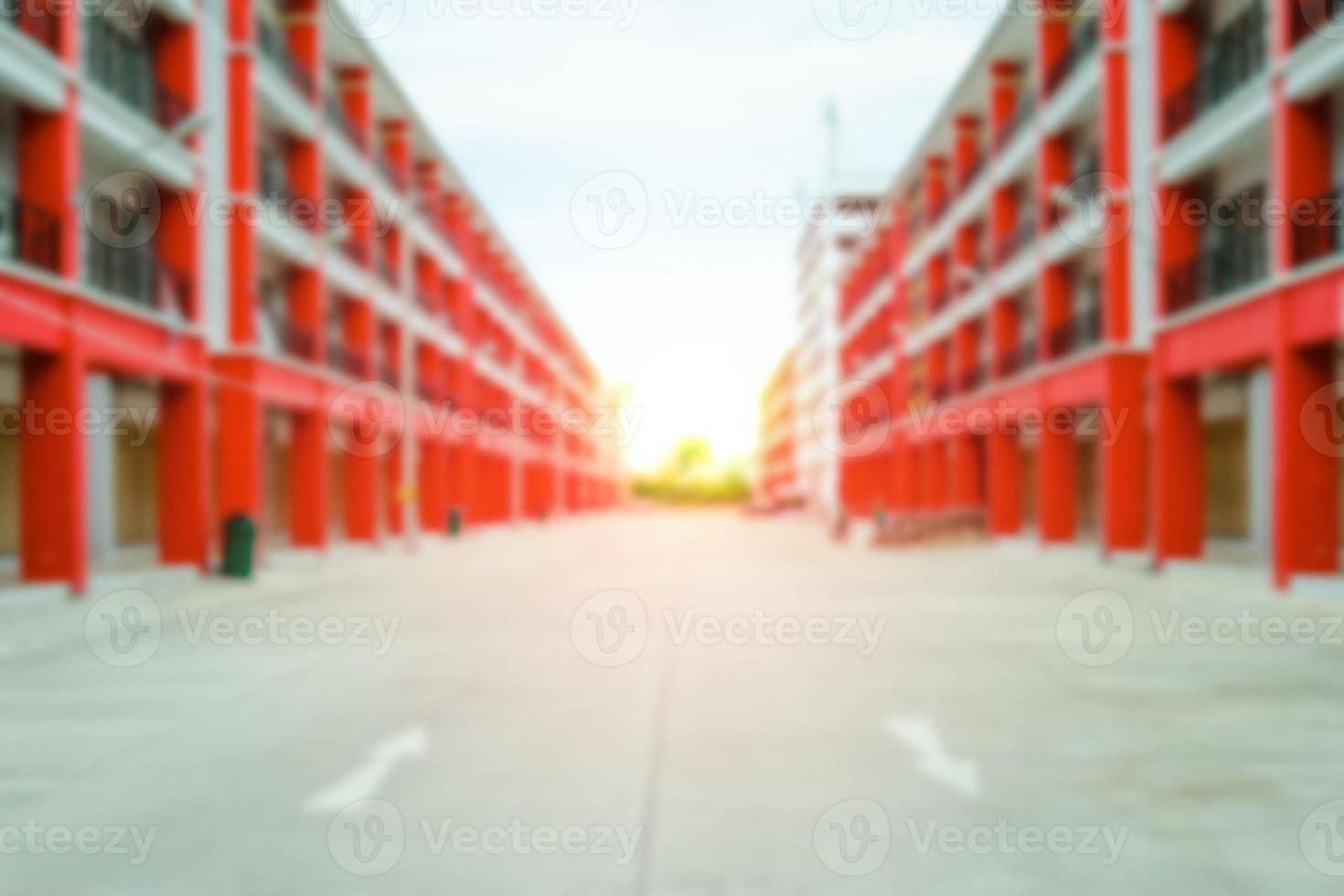 blur image of commercial buildings background photo