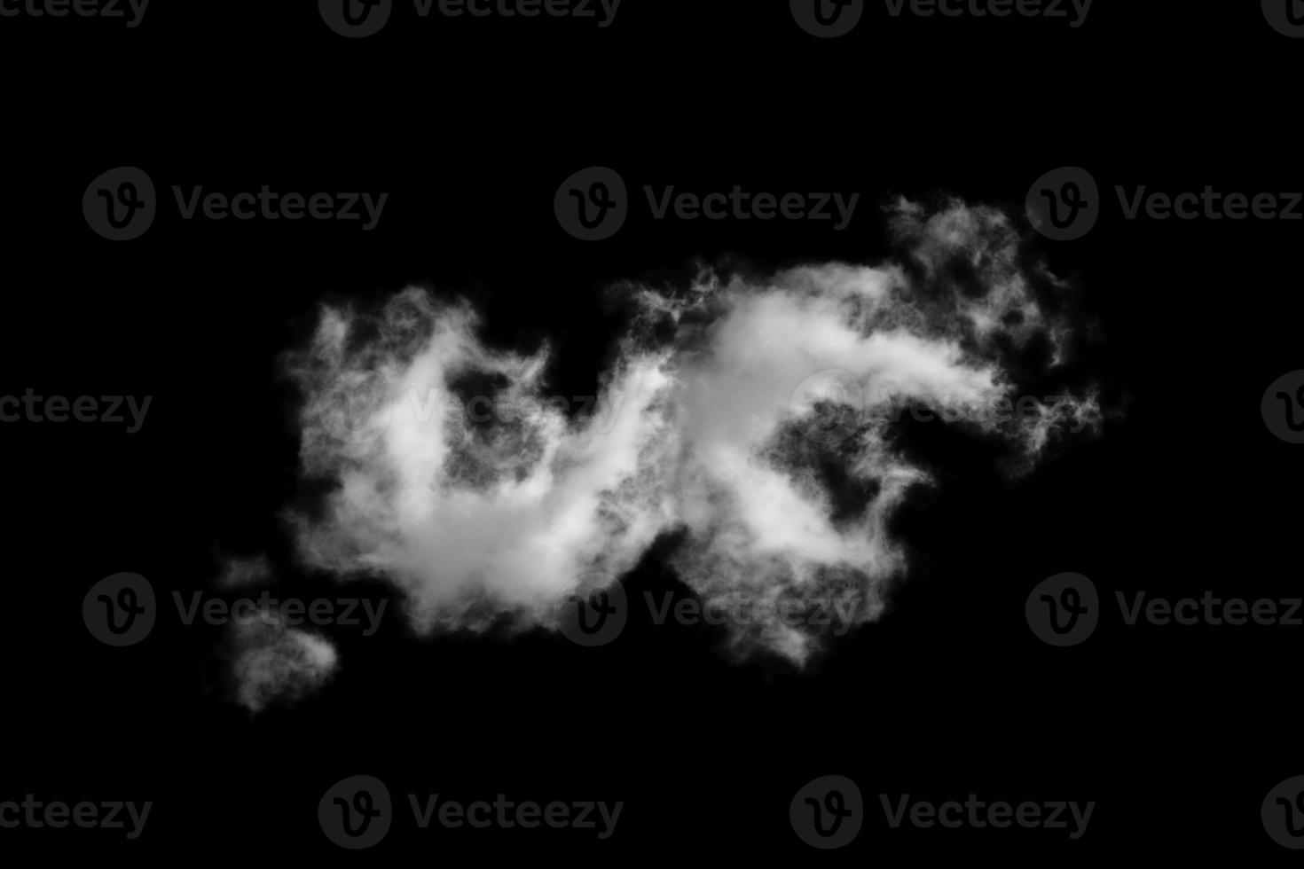 Textured cloud,Abstract black,isolated on black background photo