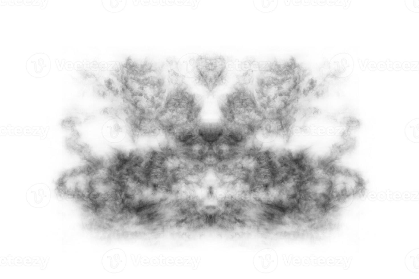 Textured Smoke,Abstract black,isolated on white background photo