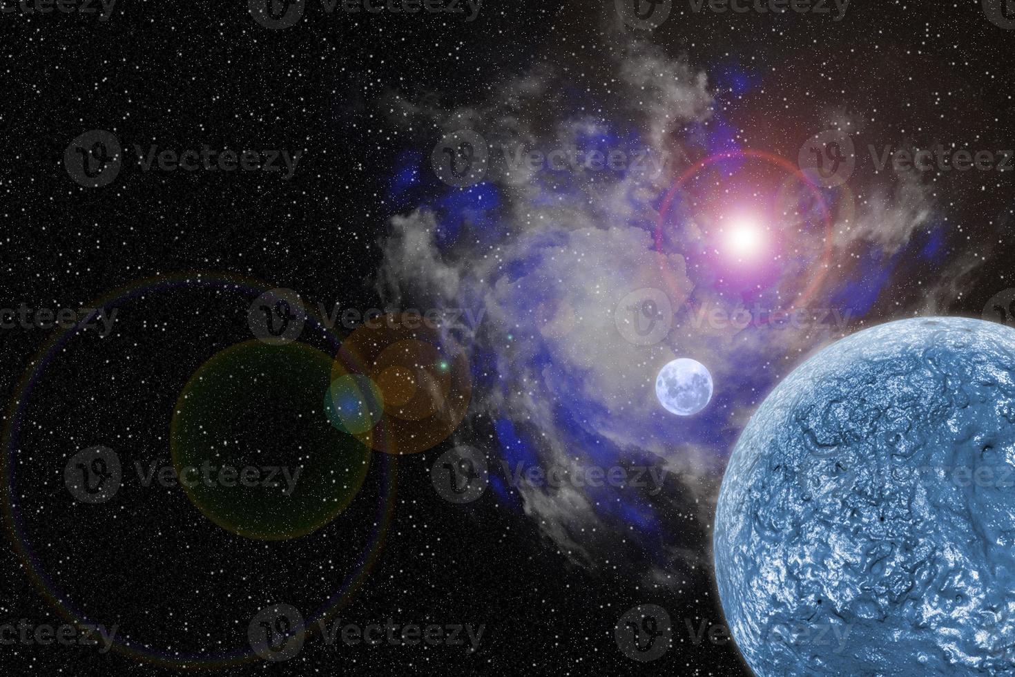 nebula in galaxy with Planetary,abstract background. photo