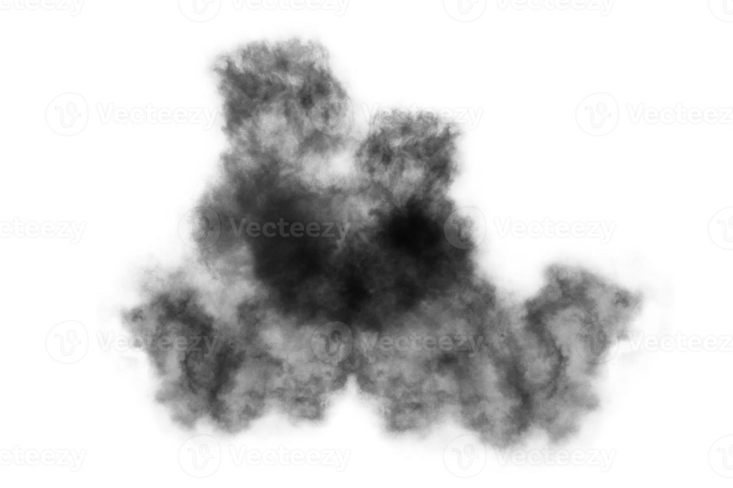 Textured Smoke,Abstract black,isolated on white background photo