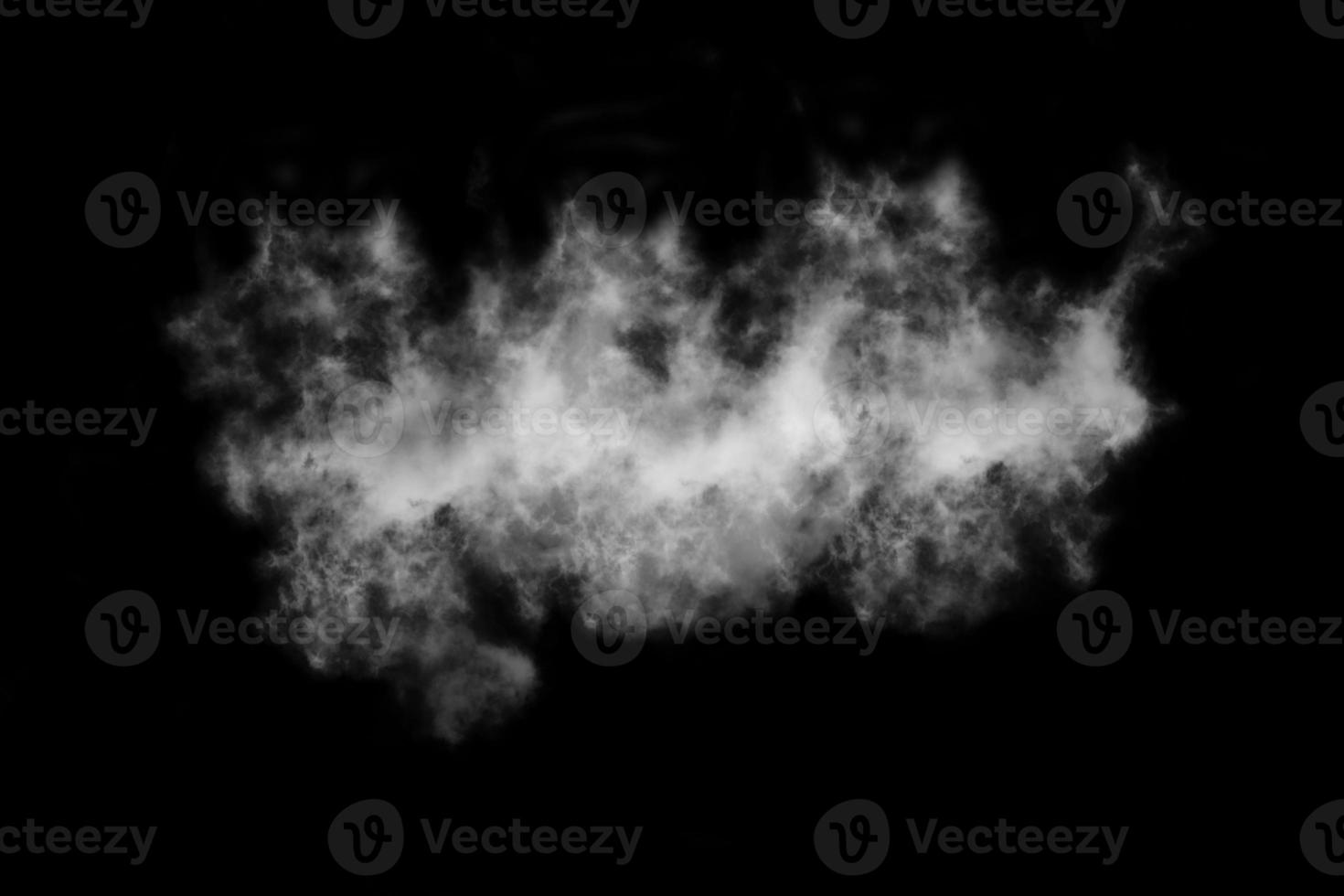 Textured cloud,Abstract black,isolated on black background photo