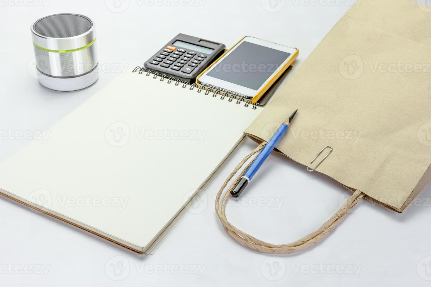 Open notebook on background,business concept photo