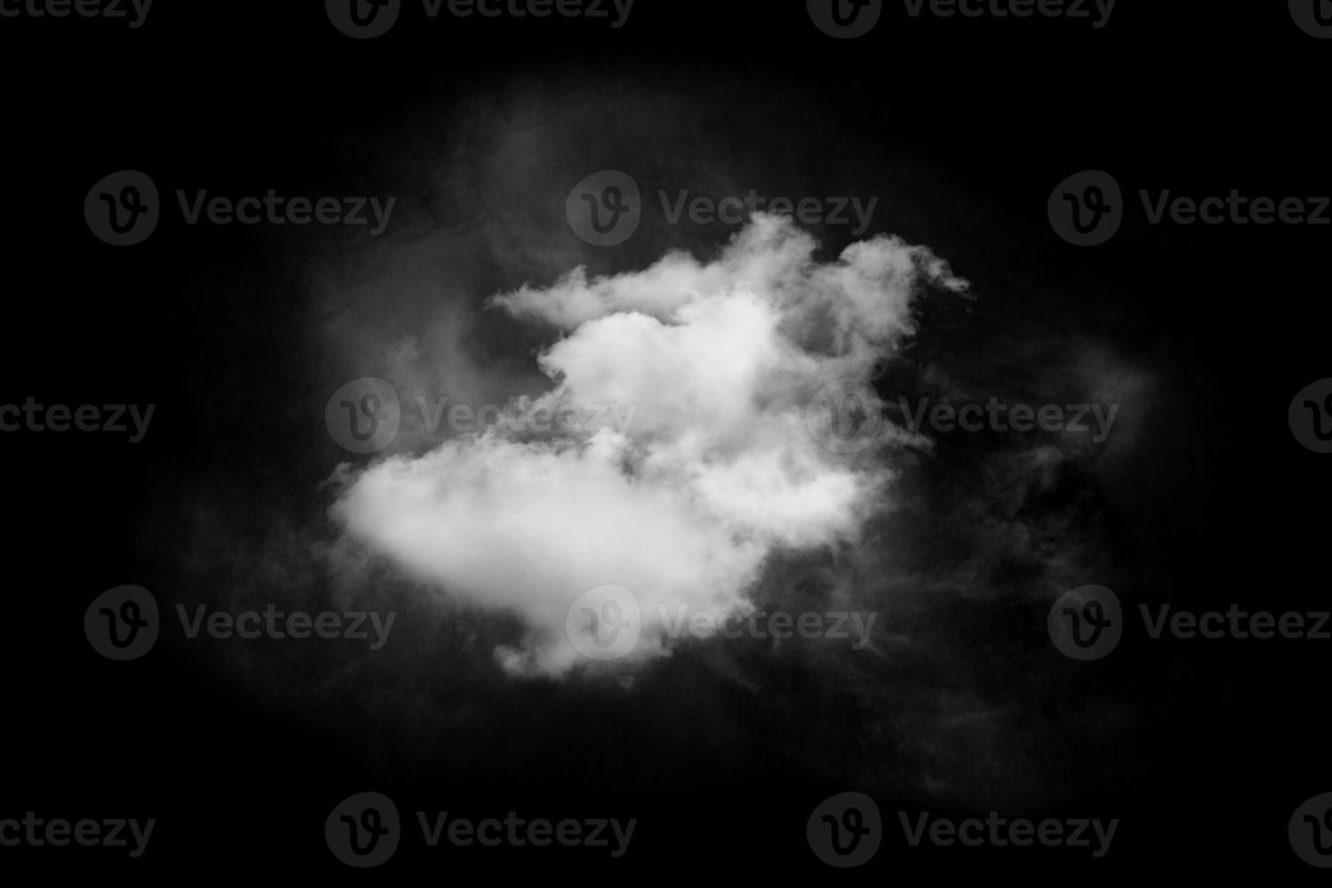 Textured cloud,Abstract black,isolated on black background photo