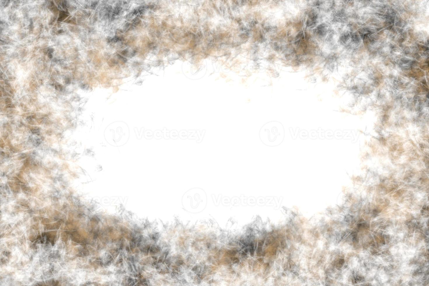 marco de humo abstracto y espacio, fondo blanco foto