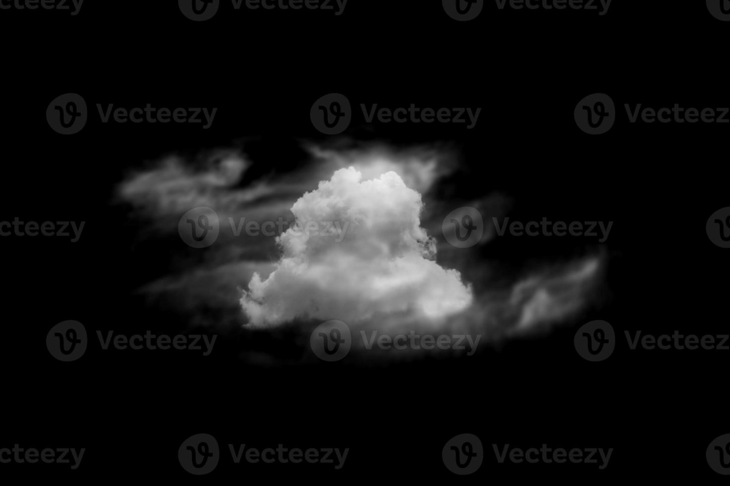 Textured cloud,Abstract black,isolated on black background photo