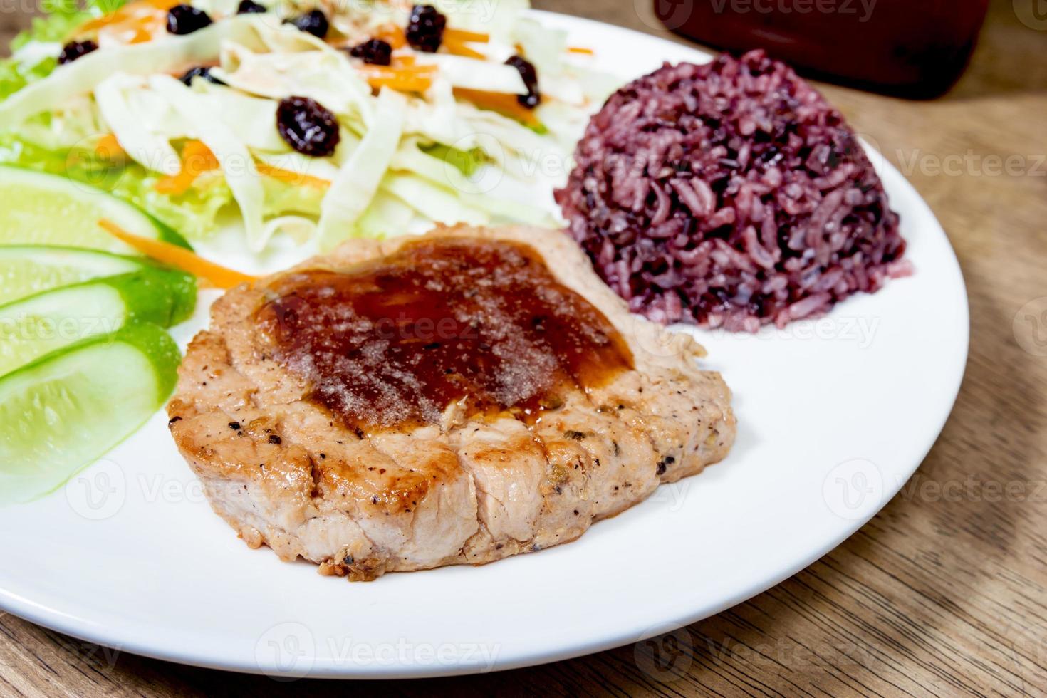 steak with cooked jasmine rice 10714533 Stock Photo at Vecteezy