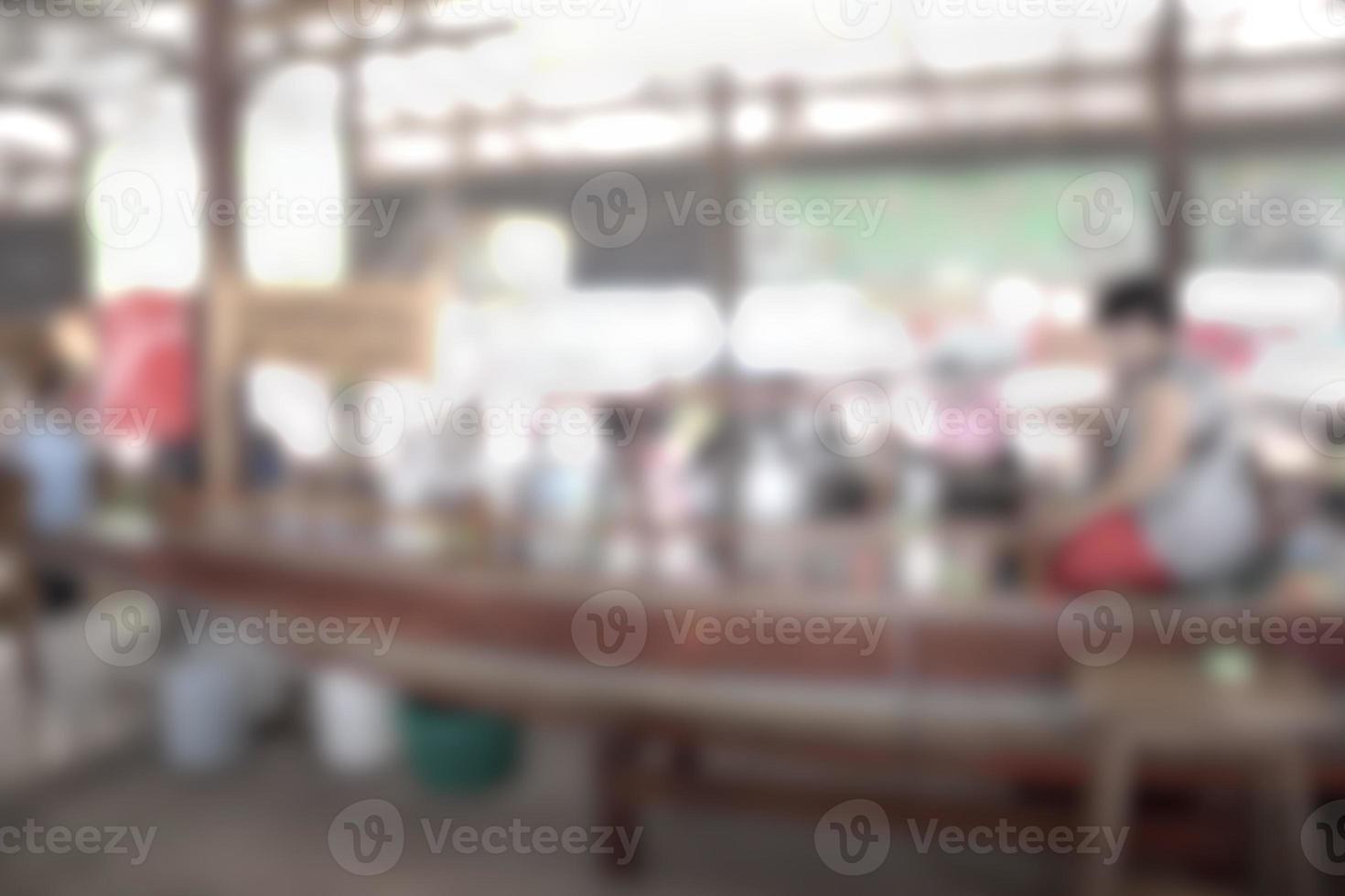 Damnoen Saduak Floating Market blur background of Illustration,Abstract Blurred Image photo