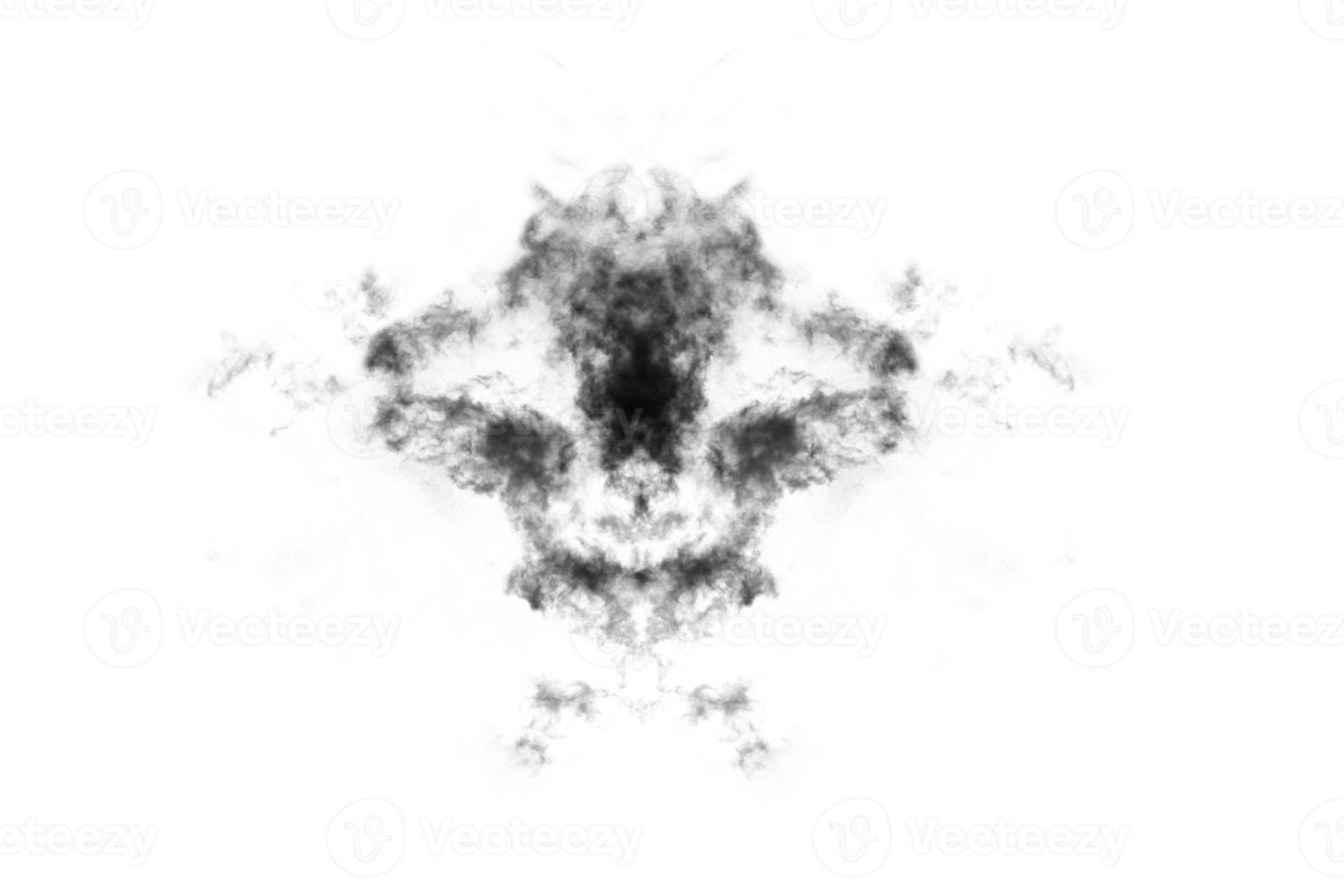 Textured Smoke,Abstract black,isolated on white background photo