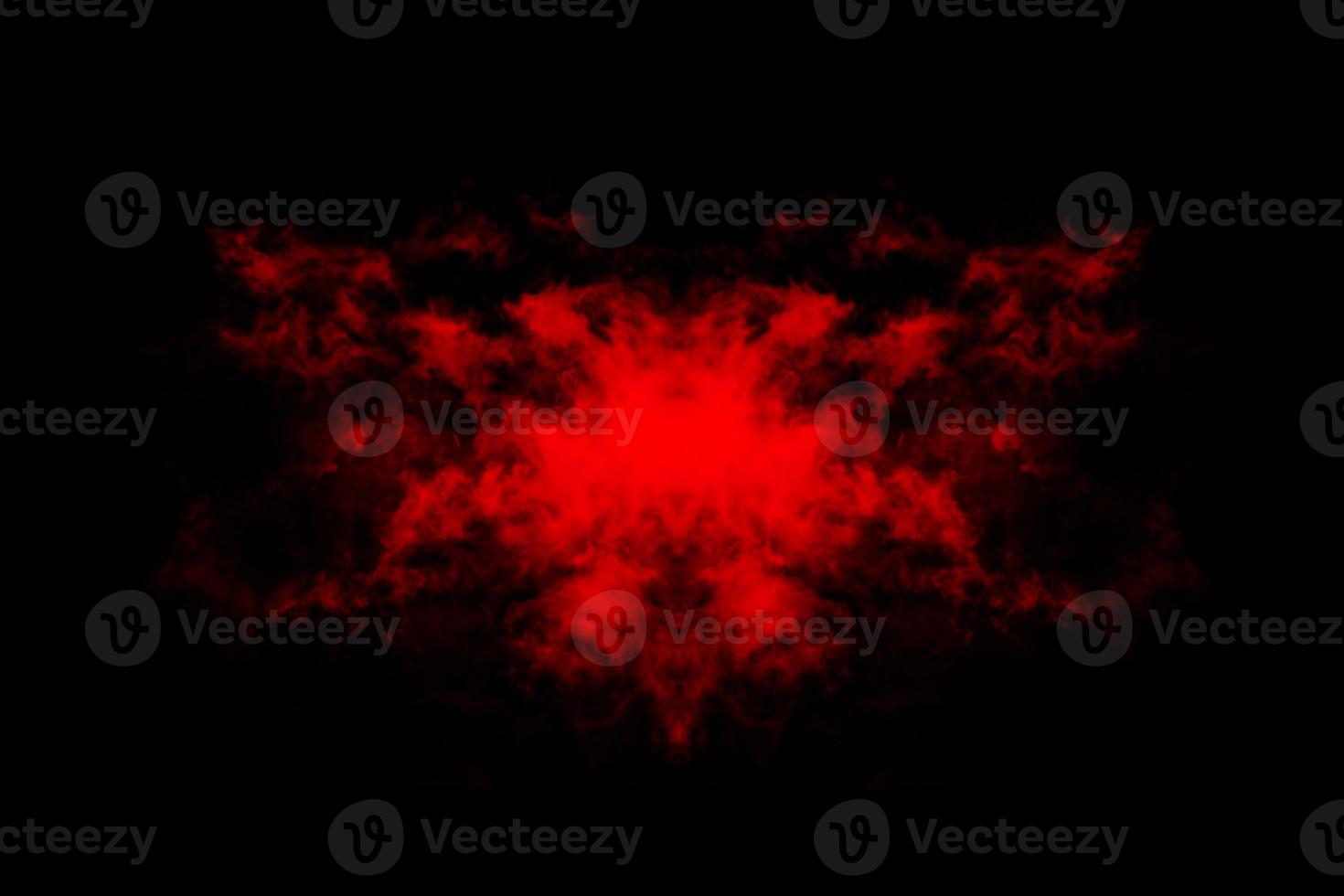 Textured cloud, Abstract red,isolated on black background photo