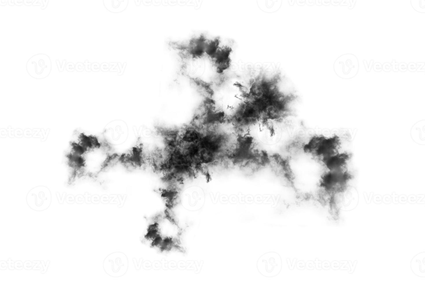 Textured Smoke,Abstract black,isolated on white background photo