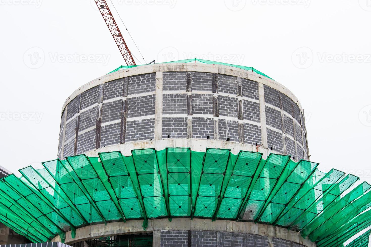 Building and construction site on white background photo