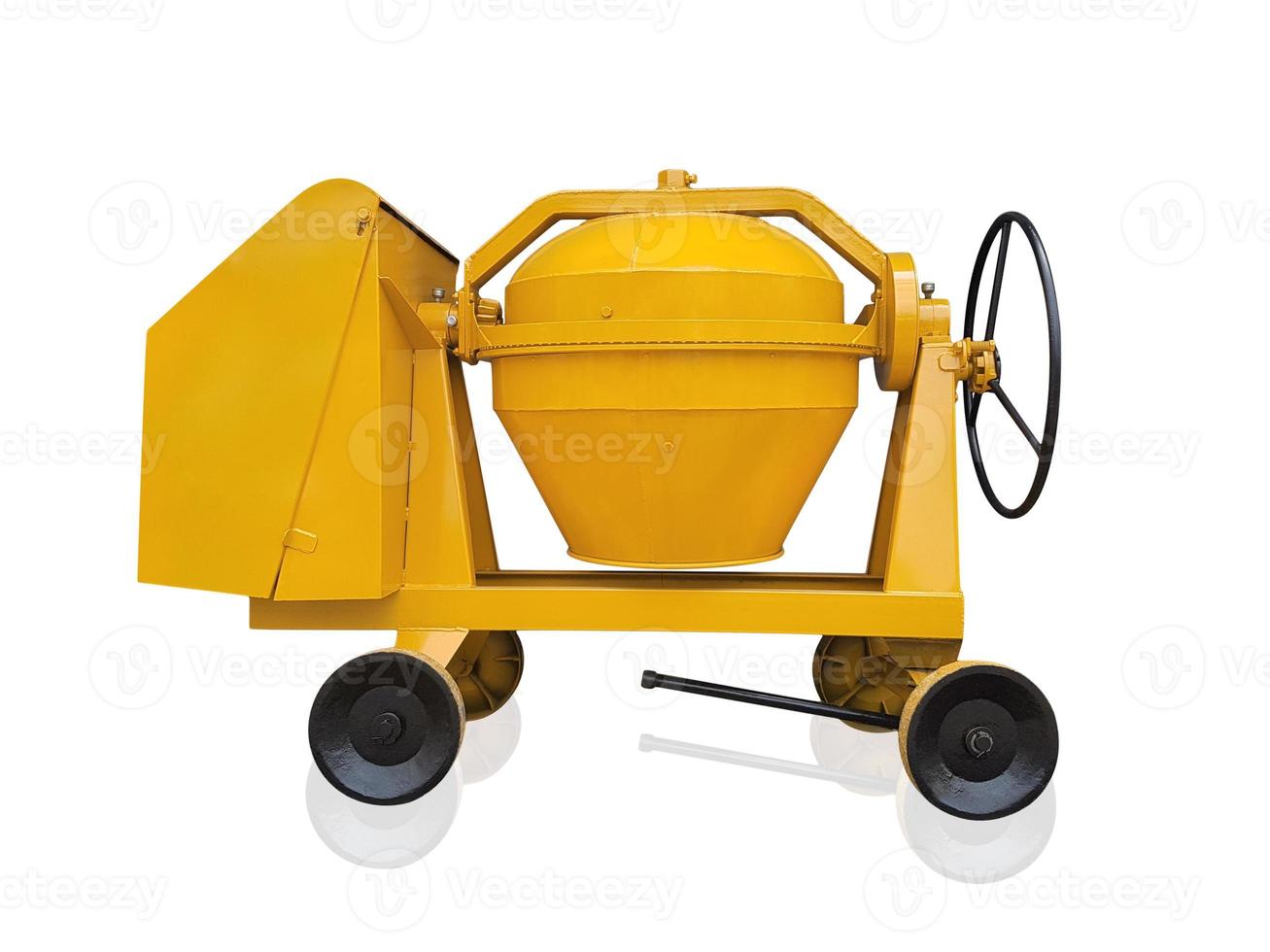 Concrete mixer machine isolated on the white background,clipping path photo