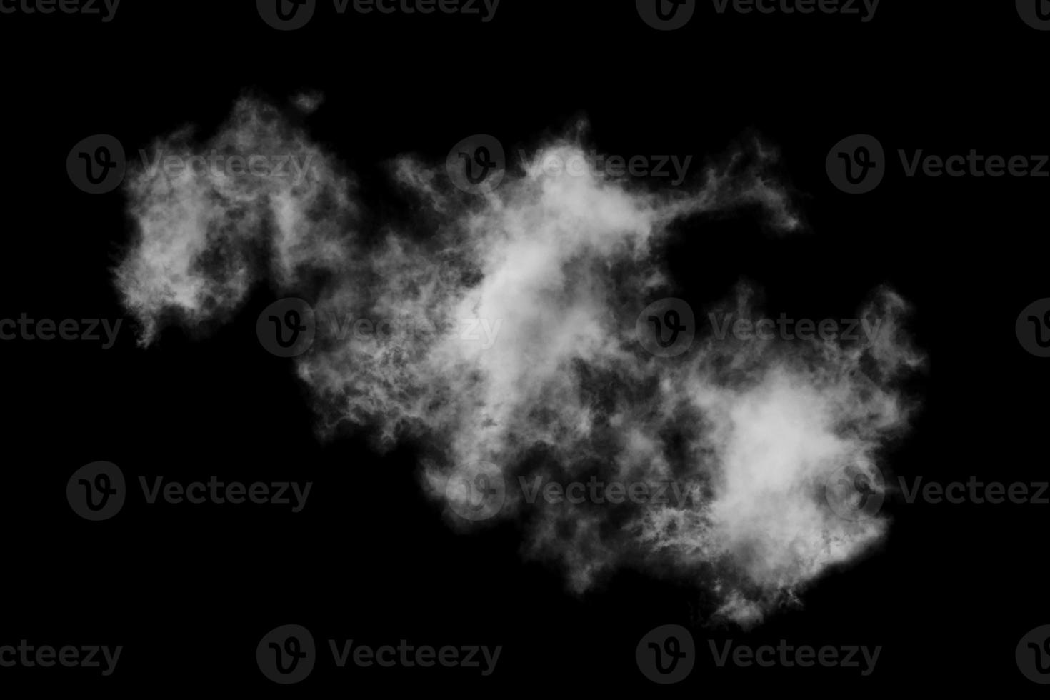 Textured cloud,Abstract black,isolated on black background photo