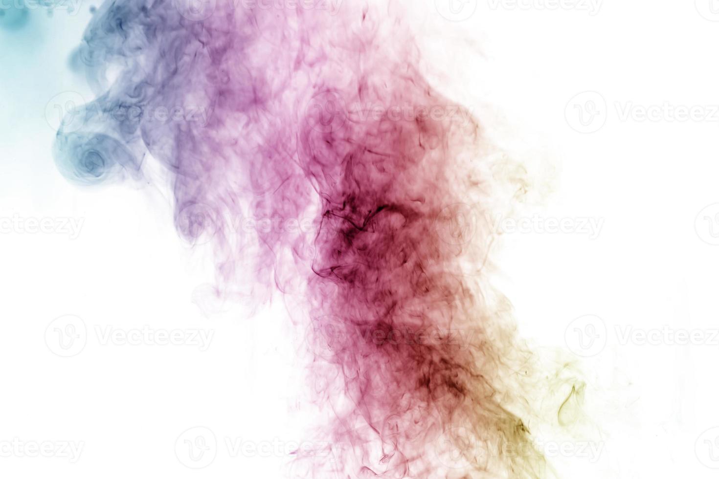 Out of focus smoke-shaped specter,white background photo