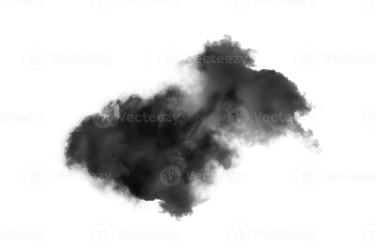 Humo texturizado,negro abstracto,aislado sobre fondo blanco. foto