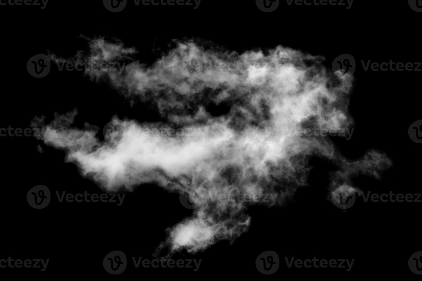 Textured cloud,Abstract black,isolated on black background photo