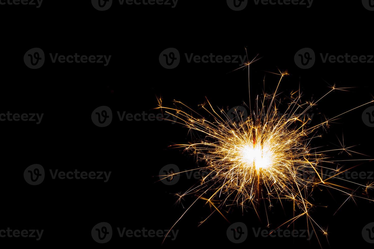 Fire sparklers on background photo
