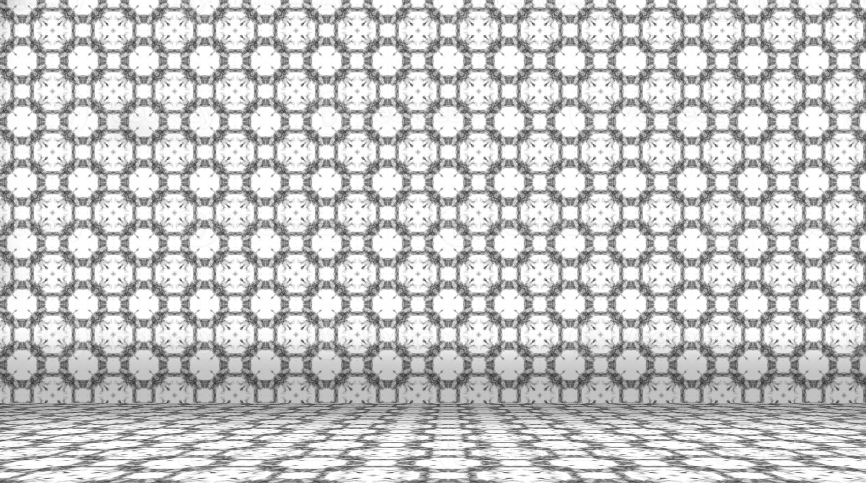 gray room with abstract pattern photo