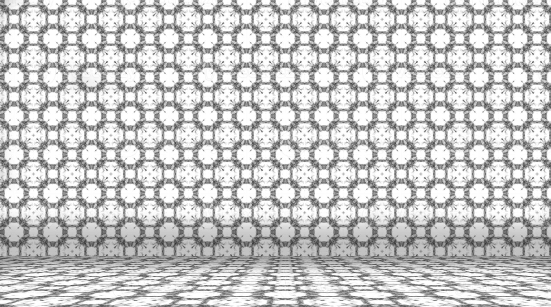 gray room with abstract pattern photo