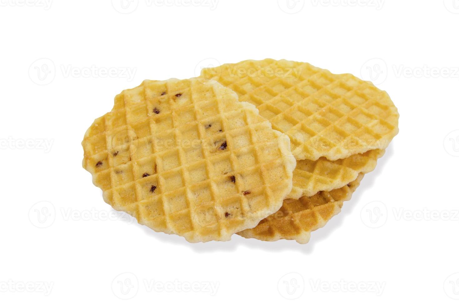 waffle crisp isolated on white background,clipping path photo