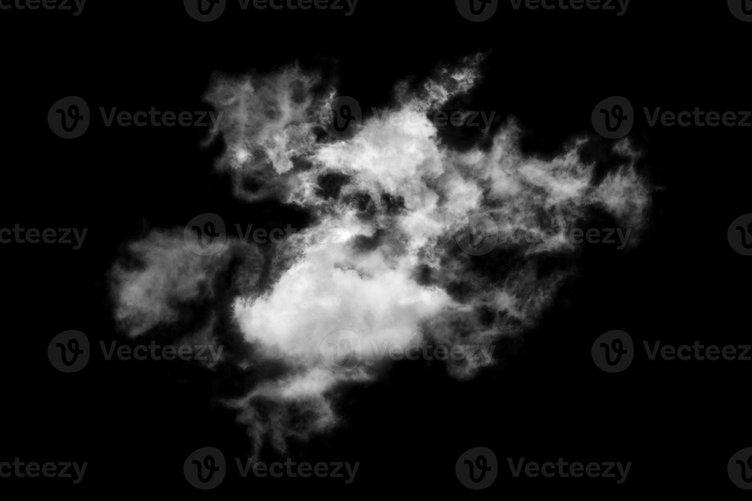 Textured cloud,Abstract black,isolated on black background photo