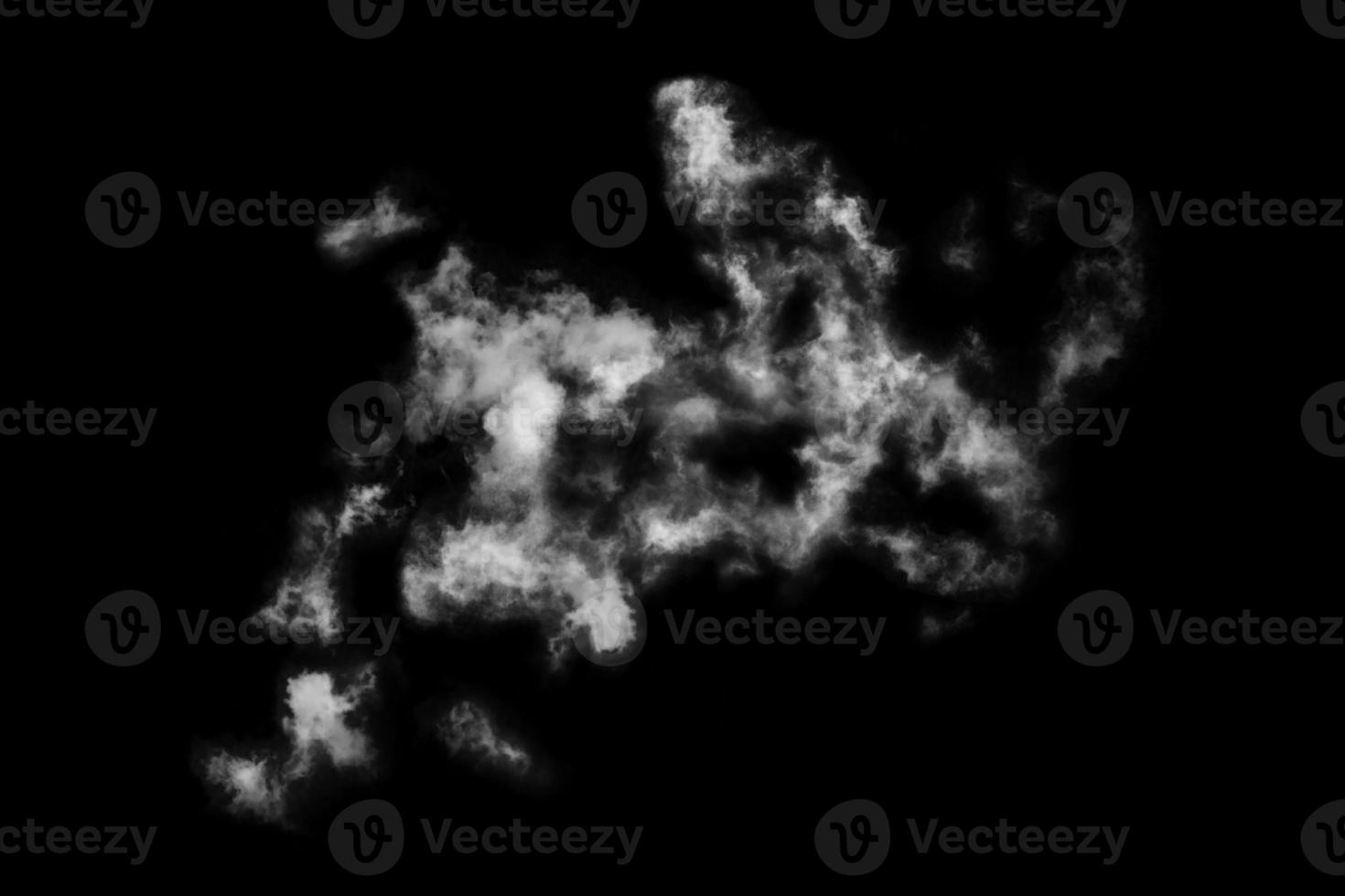Textured cloud,Abstract black,isolated on black background photo