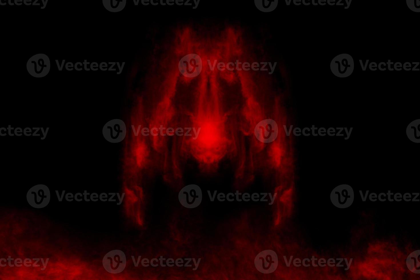 Textured cloud, Abstract red,isolated on black background photo