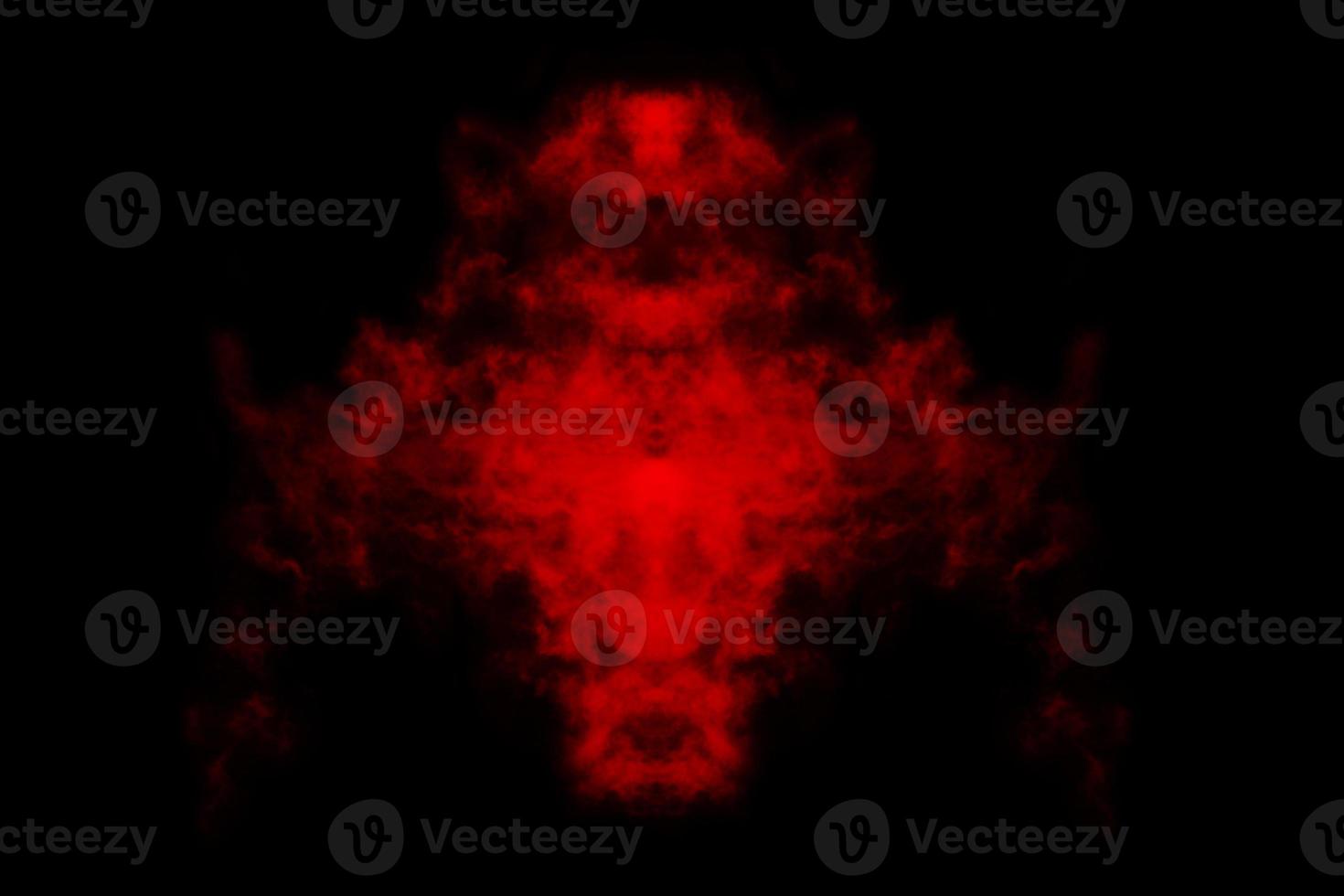 Textured cloud, Abstract red,isolated on black background photo