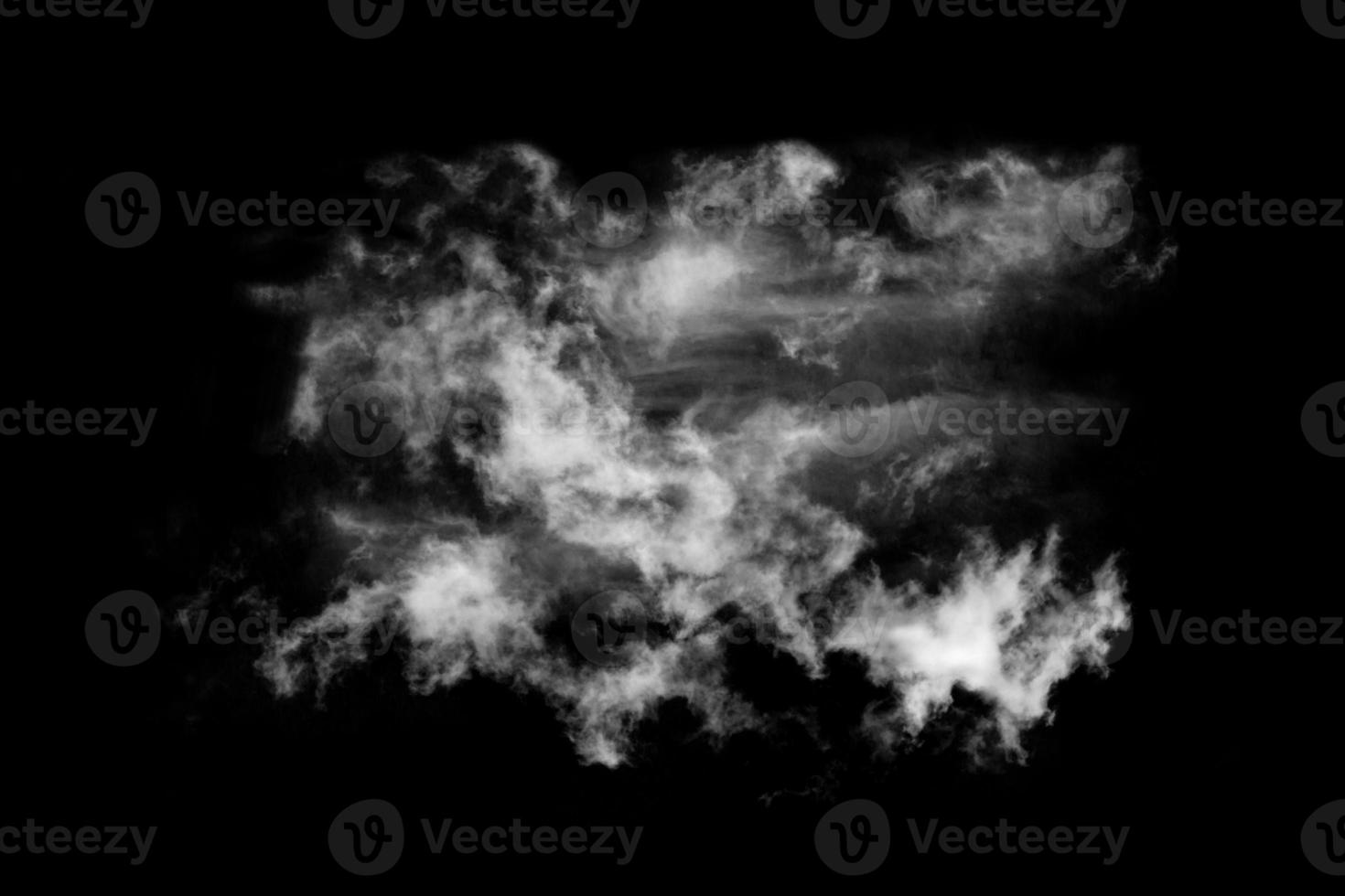 Textured cloud,Abstract black,isolated on black background photo